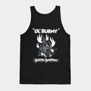 Lil Burny - Satanic Symphony - Vintage Cartoon Burning Church Tank Top